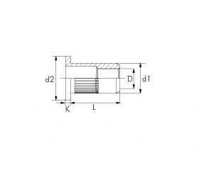 TUERCA REMACHABLE ACERO BRALO RANURADA CABEZA ANCHA